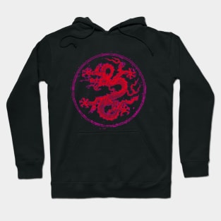 Red Colorful Chinese Dragon Art Hoodie